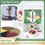 Triangle Tea Bags Mulberry Cassia Rose Lotus Leaf Tea Apple Rose Lotus Leaf Detox and Health Tea, In