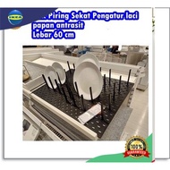 Divider Dish Rack Perforated board drawer organizer, anthracite Width 60 cm