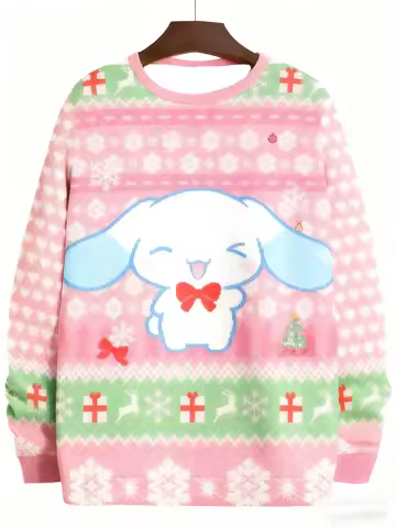 Cinnamoroll Cartoon Ugly Sweater Men's Womens 3d Sweater Sanrio Cute Ugly Christmas Sweater Anime Xm