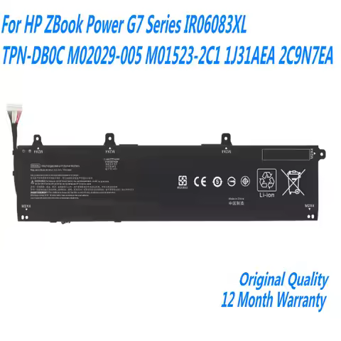 NEW 11.58V 83WH IR06XL Laptop Battery For HP ZBook Power G7 Series IR06083XL TPN-DB0C M02029-005 M01
