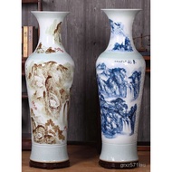 Jingdezhen Ceramics Large Vase1.4Rice Floor Home Living Room TV Cabinet Large Vase Hotel Ornaments