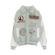 路易威登 (LOUIS VUITTON) 棒球外套 #48 RM232 CAW HPL68E 羊毛皮革灰 LV
