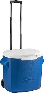 Coleman Passive Cool Box 16 QT/28QT Performance Wheeled Cooler, Thermal Box 15/26 L Capacity, Mobile