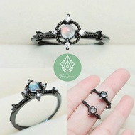THOXJEWEL 🇲🇾 #30 MOONSTONE Natural Stone s925 Silver Plated Adjustable Ring 💍
