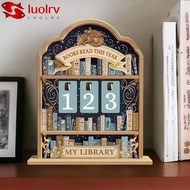 LUOLRV Books Read Tracker, Wooden 2D Reading Tracker Signage,  Books Read This Year Handmade Reading