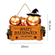 Halloween Wooden House Number Decoration Pendant Party Event Haunted House Decoration Pendant Home D