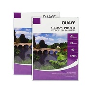 Glossy A4 Photo Paper Sticker 20 Sheet - High Quality Sticker paper Glossy Sticker paper Photo stick