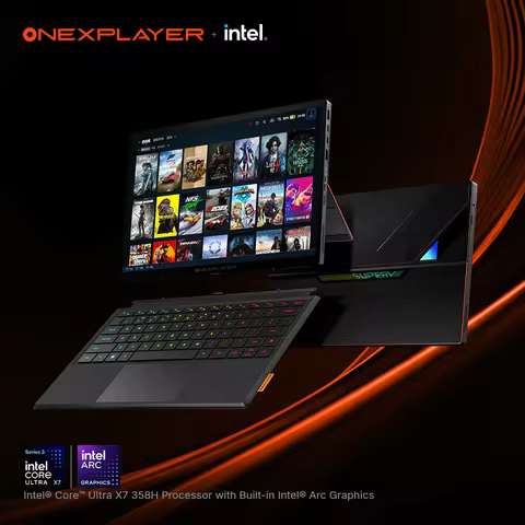 OneXPlayer Super V Intel Core Ultra X7 358H Processor 14” 2.8K AMOLED Tablet Gaming Al Mobile Workst