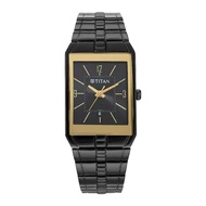 TITAN Karishma Black Dial Brass Strap Watch 9151NM01