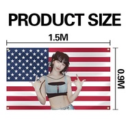 LE SSERAFIM CHAEWON 3X5FT Digital Print Wall Decorative Flag Cultural Business Supplies Teaching Dem