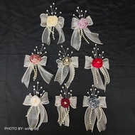 1 PCS | BUNGA ROZEK/ BUNGA KENDARAT/ BUNGA PENANGGAH/ BUNGA DADA/ FLOWER CORSAGE WITH SAFETY PIN/ 胸花