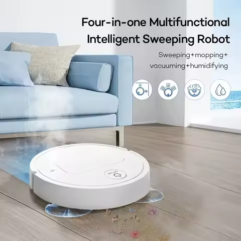 2025 New 5-in-1 sweeping robot mopping andvacuuming strong clean air purification intelligent robot 