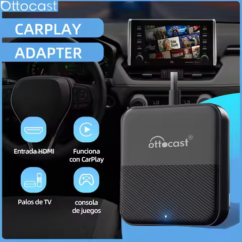 OTTOCAST Car TV Mate Wired to Wireless CarPlay Android Auto Adapter HDMI Multimedia Video Converter 