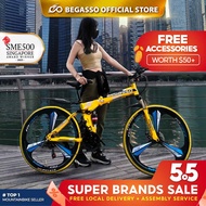 【🇸🇬 OFFICAL STORE】BEGASSO 26/ 24/ 20in SHIMANO Foldable Mountain Bike 21 Speed Folding Bicycle