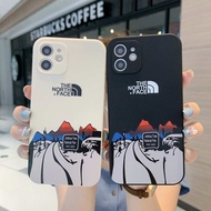 IPhone The North Face เคสขอบสี่เหลี่ยมเคสซิลิโคนนิ่มสำหรับ iPhone 11 6 IPhone11 Apple iPhone 13 12 Pro Max IPhone6s Xr I12 Mini 13 I8 6S I11 SE 2020 Xr XS IPhone7Plus X 7 8 + เคส11สีดำสีขาว