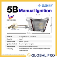 5B High Pressure Gas Stove Dapur Gas Dapur Masak Stove Tungku Dapur Gas Dapur Gas Heavy Duty Stove G