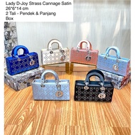 Tas WANITA DR LADY D-JOY STRASS CANNAGE SATIN BEST PREMIUM IMPORT