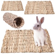 Straw Woven Pet Chew Pad House Cage Accessories for Hamster Rabbit Chinchilla Guinea Pig