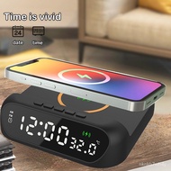 15W one Wireless Charger Multi-function LED Desktop Clock Charging Calendar Wireless Chargers Station For S.amsung HW