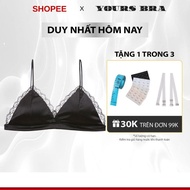 Yours Bra, BR265 non-silk bra with thin padded lace that hugs and lifts the chest gently