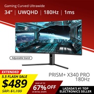 PRISM+ X340 PRO | 34" 180Hz 1ms HDR400 Curved Ultrawide WQHD [3440 x 1440] Adaptive-Sync Gaming Monitor