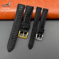 (Black - 1/2 padded) GENUINE KY da leather men's and women's watch strap, luxurious and individual s