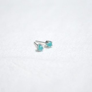 ll 冰種天河石純銀耳骨針 ll 3mm 天河石純銀耳針 ER-00023