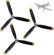 3 Sets of High-Performance 4-Blade Propeller Spares for Brushless 4 Channel RC Plane F4U Corsair 500