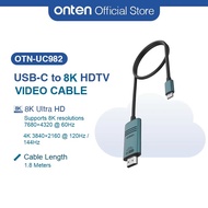 ONTEN UC982 USB-C to 8K HDTV Video Cable 1.8 Meters 8K 60Hz 4K 120Hz Cable for Tablet Laptop, Window