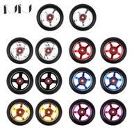 IUIU SiaBiced 2pcs 100mm Metal Alloy Core Stunt Scooter Wheel Wheels with Bearing 88A - purple