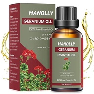 Hanolly Aroma Oil Geranium Essential Oil 30ml Essential Oil Natural 100% Natural Fragrance Aroma Stone for Aroma Diffuser for Humidifier Bath Gift