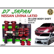 D7 JPN ADJUSTABLE HI LOW BODY SHIFT FOR NISSAN LIVINA , LATIO, SYLP, HY, G11