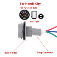 Honda City Car Light Adapter BAY15D P21/5W Bulb Holder Connector Accessories