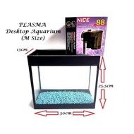 *Value Buy* [M Size] Desktop Plasma Aquarium Set (Come With Color Sand and Power Filter)