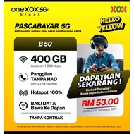 (POSTPAID) XOX5G B50 @ 400GB Internet 5G FULL HOTSPOT & CARRY FORWARD