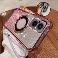 OPPO Reno 7Z 5G 8Z Phone Case 2025 New Gold Color Magnetic Wireless Silicone Four Corners Protection