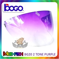 BOGO BG-20 BG20 2TONE VISOR FOR SGV CRUISER II | RIDER 2 | KEITH | VTEC JUNIOR (2 TONE UNGU PURPLE)