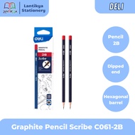 Deli Graphite Pencil C061-2B Scribe Deli Pencil 2B Exam Pencil/