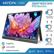 ARZOPA Z1RC HDR Kickstand Monitor ( 2.5K 2560x1600/500nits 8bit QHD USB-C HDMI/16")