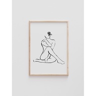 Tranh treo tường | Line art-Womans Body Fine Line Print 78 tranh canvas giá rẻ