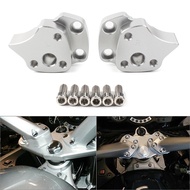 Aluminum Motorcycle Handlebar Riser Spacers Silver For Yamaha FJR1300 FJR 1300 2001 2002 2003 2004 2