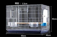 2尺白鐵鳥籠 / 不銹鋼鳥籠 +底盆+碗+飲水器+站棍