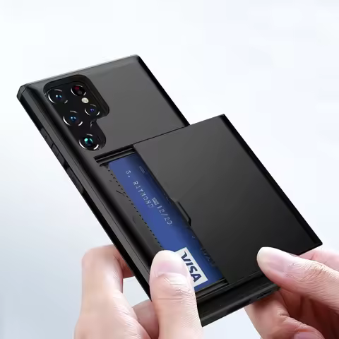 For Samsung Galaxy S24 Ultra S24+ S 24 Case Slide Armor Wallet Card Slot Cover For Galaxy S24 Plus S