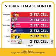 Sticker Etalase Konter Stiker Custom Bahan Chromo 3x23cm
