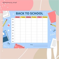 MONTHLY PLANNER TODO PLANNER ACRYLIC,WEEKLY SCHEDULE, BACK TO SCHOOL SCHEDULE