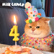 Cat Birthday Bib Decoration Cute Birthday Hat