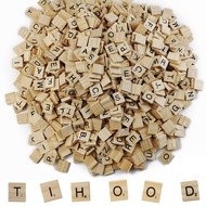 TIHOOD 1000PCS Scrabble Letters for Crafts, Wood Scrabble Tiles, DIY Wood Gift Decoration, Making Al