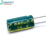 20PCS 10V 680MFD 10Volt 6*12mm Aluminum Electrolytic Capacitor Radial 680mf10v 680uf10v 10v680mf 10v