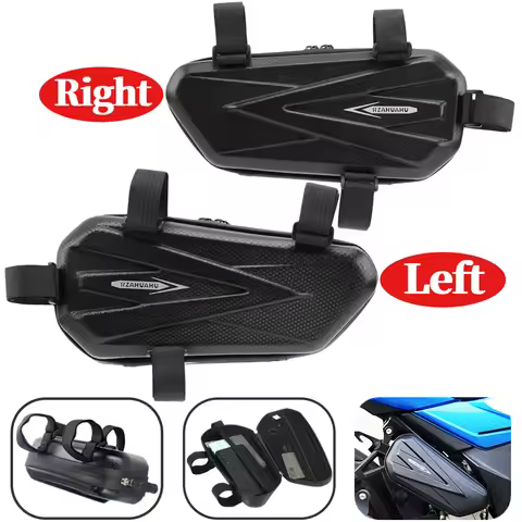 Motorcycle Side Bags Waterproof EVA Hard Shell Frame Package Electric Bike Hanging Bags Universal MT