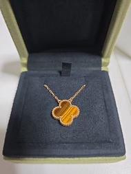 VCA tiger eyes 四葉草頸鏈Necklace
